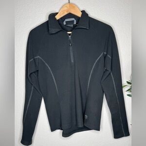 Mountain Hardwear Women’s Black Quarter Zip Fleece Pullover Top Size M Outdoor